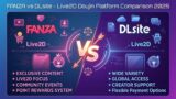 FANZA vs DLsite: Which Is Best for Live2D Doujin? Complete 2025 Comparison